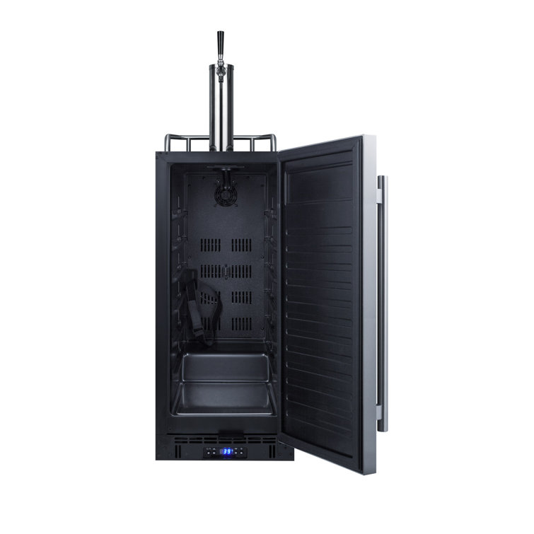 Summit Appliance 2.9 Cubic Feet Single Tap BuiltIn Kegerator with Door Lock and Adjustable